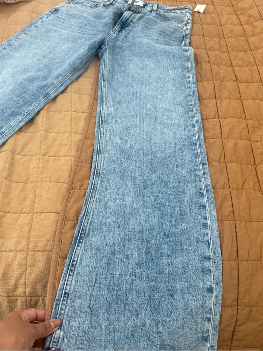 New* Paige leenah slim wide leg vintage wash - Picture 4 of 5